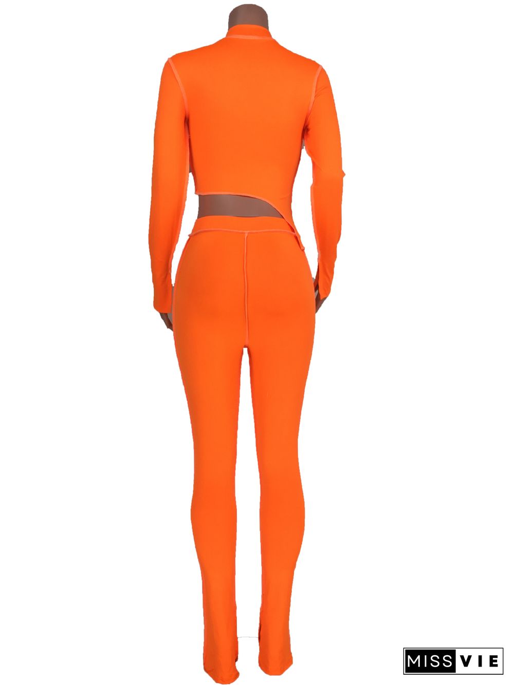 XS Bright Line Decoration Skinny Two Piece Pants Set