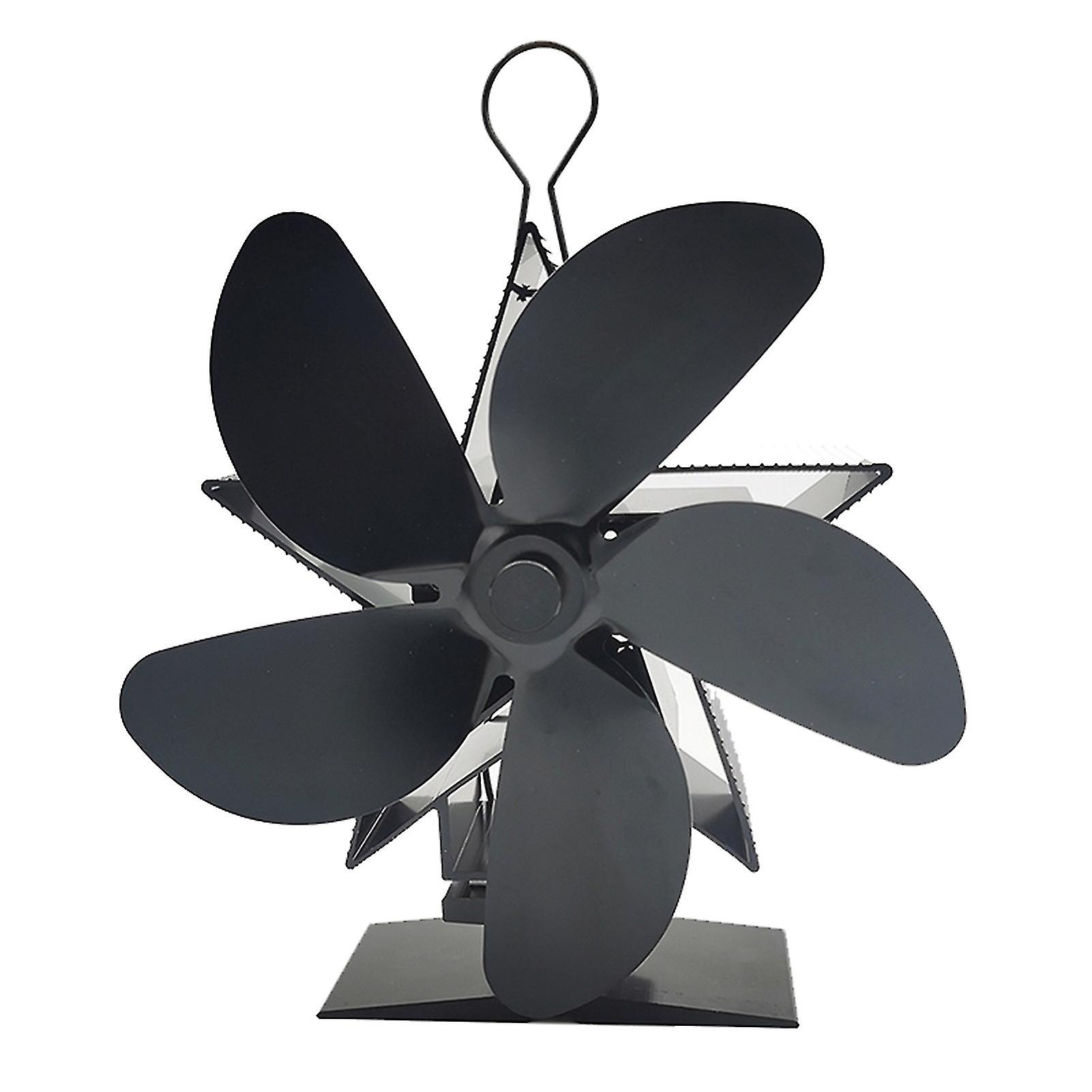 Heat Powered Circulates Fireplace Fan With 5 Blades Silent Motors Wood Burning Stove Fan Easy