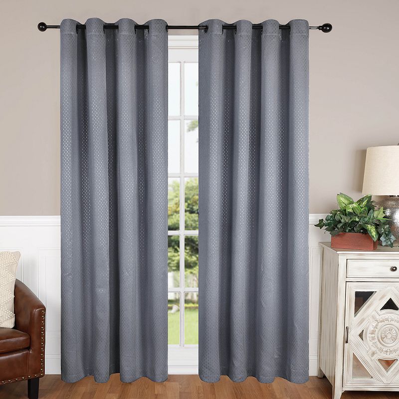 Superior Set of 2 Shimmer Insulated Thermal Blackout Grommet Window Curtain Panels