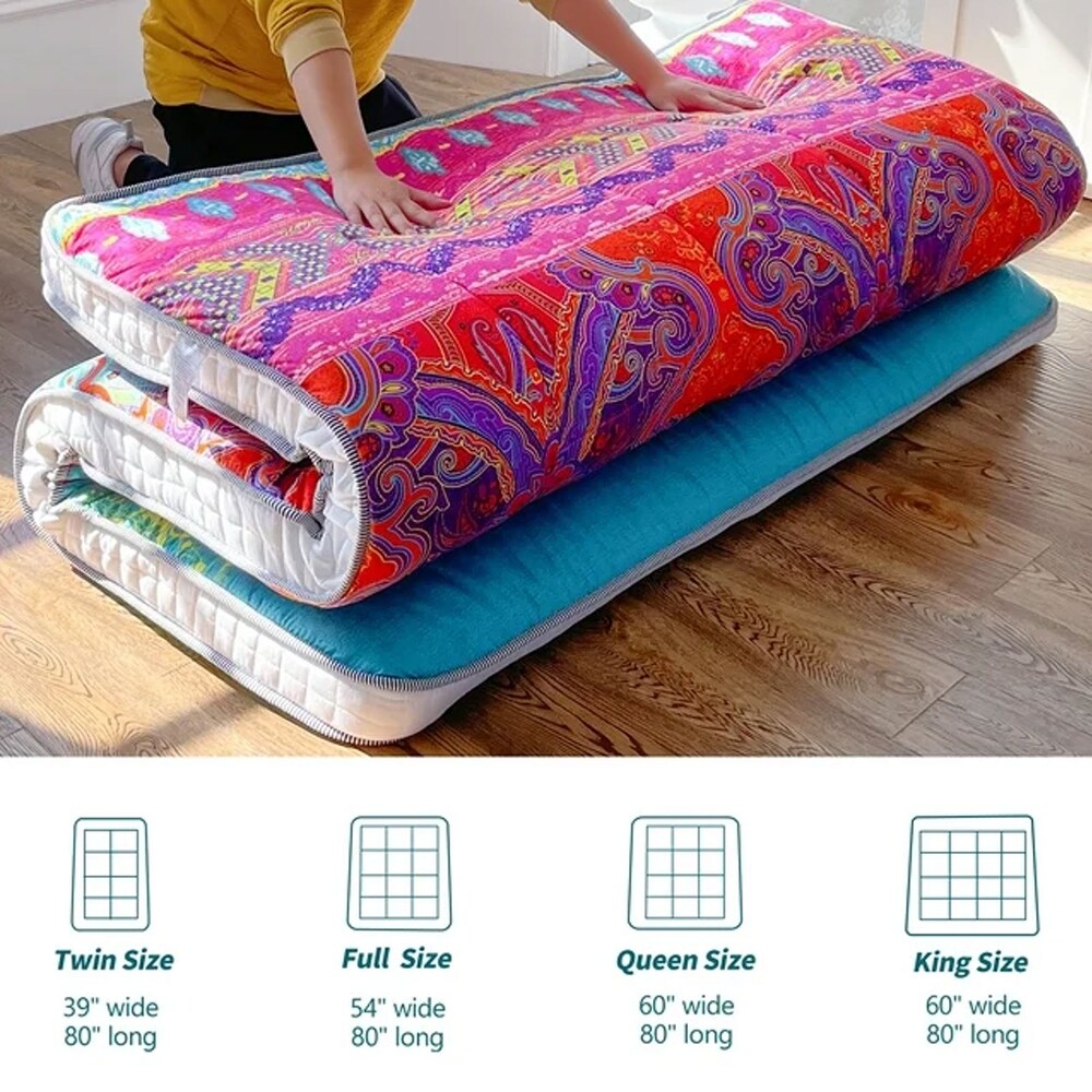 Bohemian Retro Padded Japanese Floor Futon Mattress