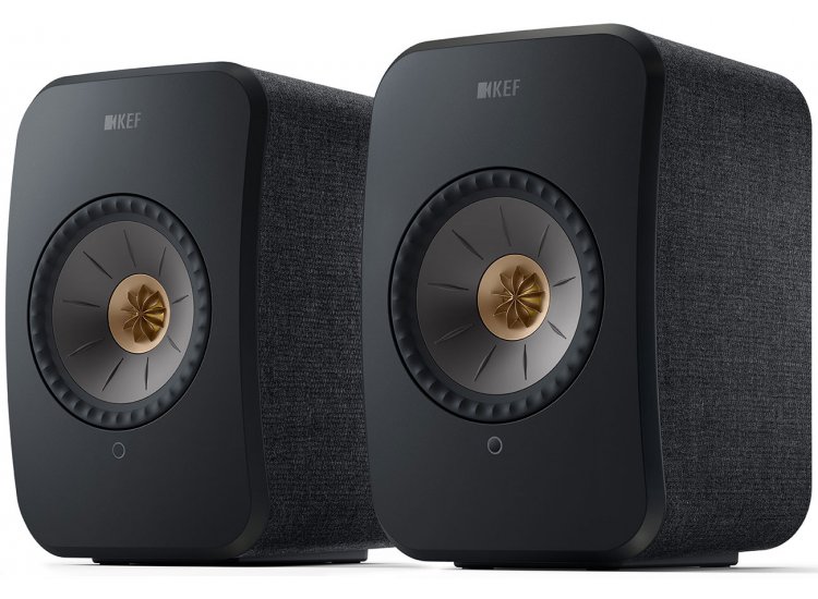 KEF LSX II Carbon Black Wireless Bookshelf Speakers (Pair)