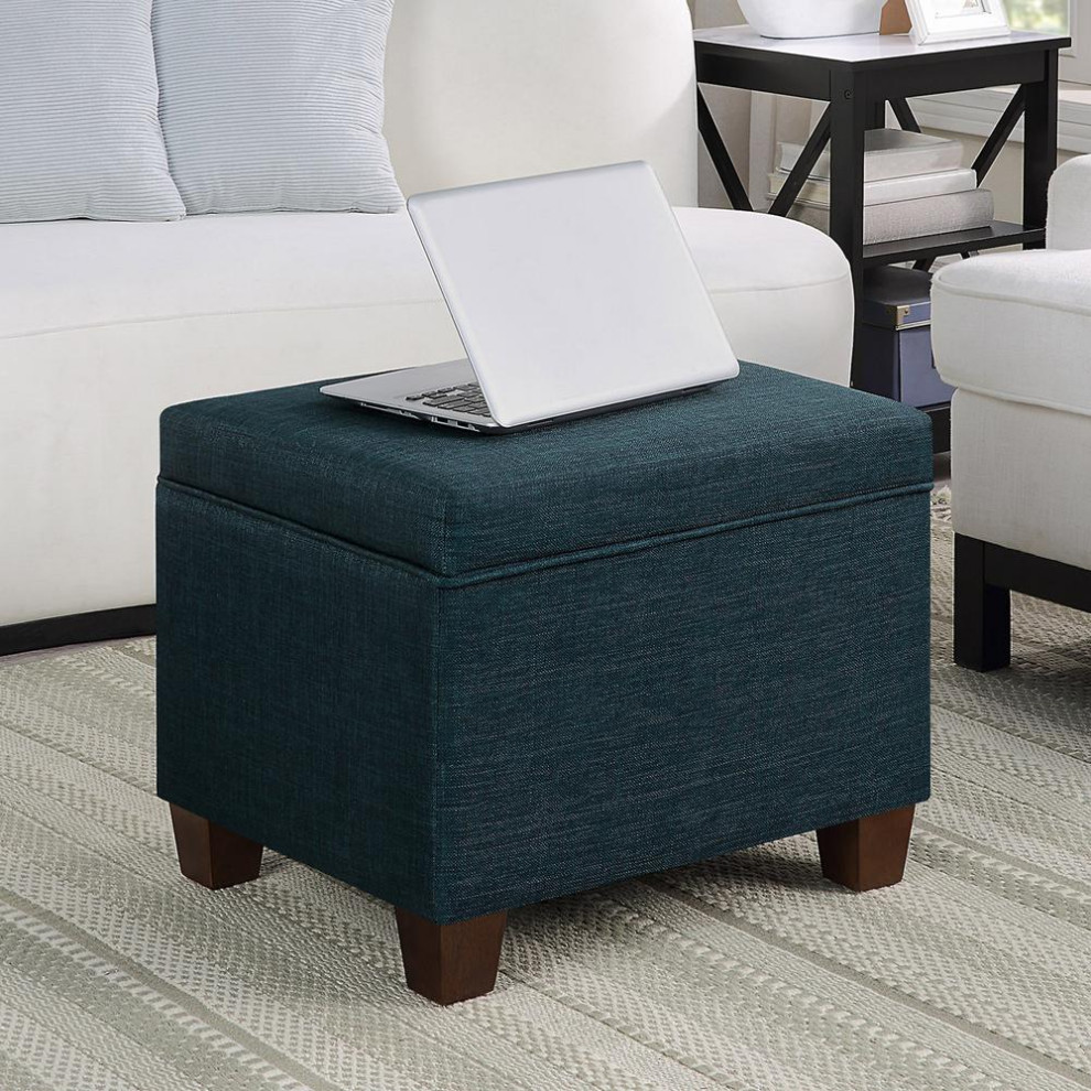 Madison Storage Ottoman  Blue   Transitional   Footstools And Ottomans   by BisonOffice  Houzz