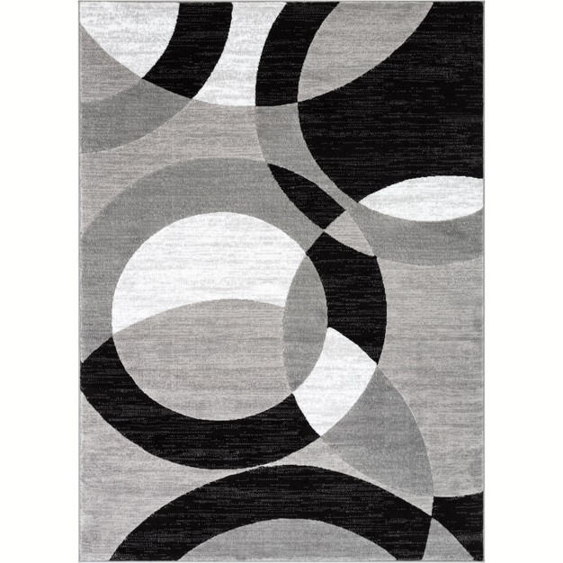 Well Woven Casual Modern Styling Shapes Circles Area Rug