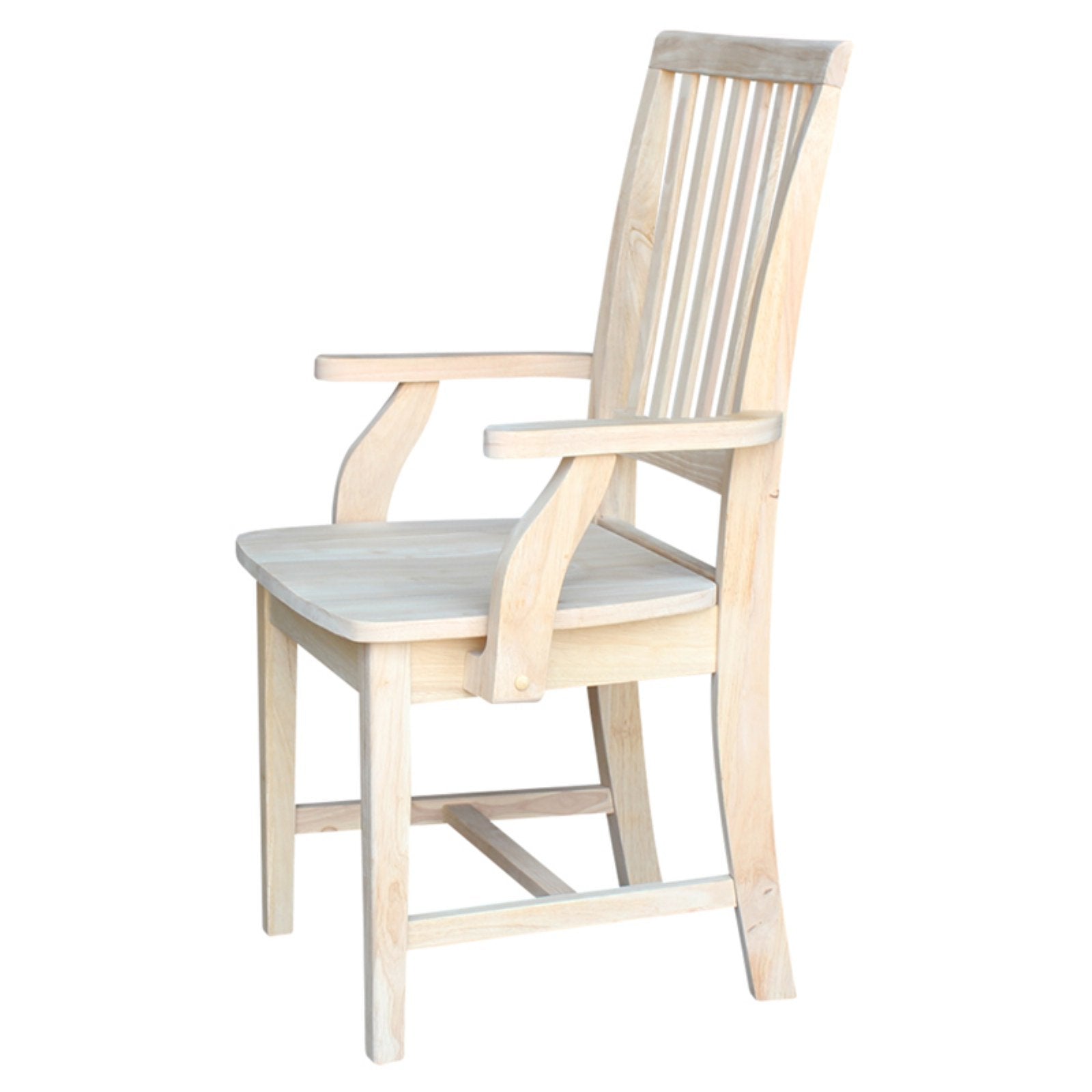 International Concepts Wood Mission Side Chair with Arms - 39.2