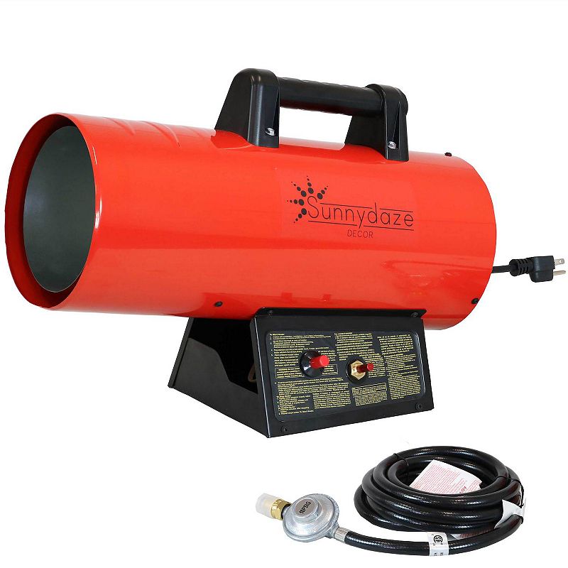 Sunnydaze 40，000 BTU Steel Forced Air Propane Heater with Auto Shut Off