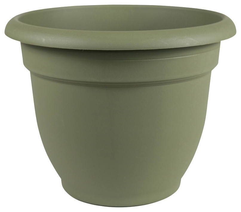 Bloem 20 56416 Self Watering Planter  Living Green  16 inch   Contemporary   Outdoor Pots And Planters   by Life and Home  Houzz