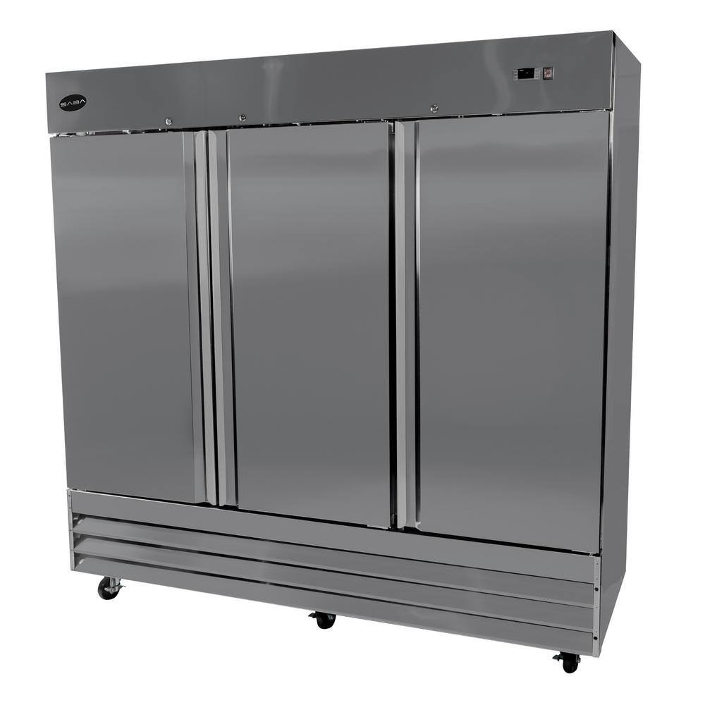 SABA 72 cu.ft. Frost Free Commercial Upright Freezer in Stainless Steel S-72FF