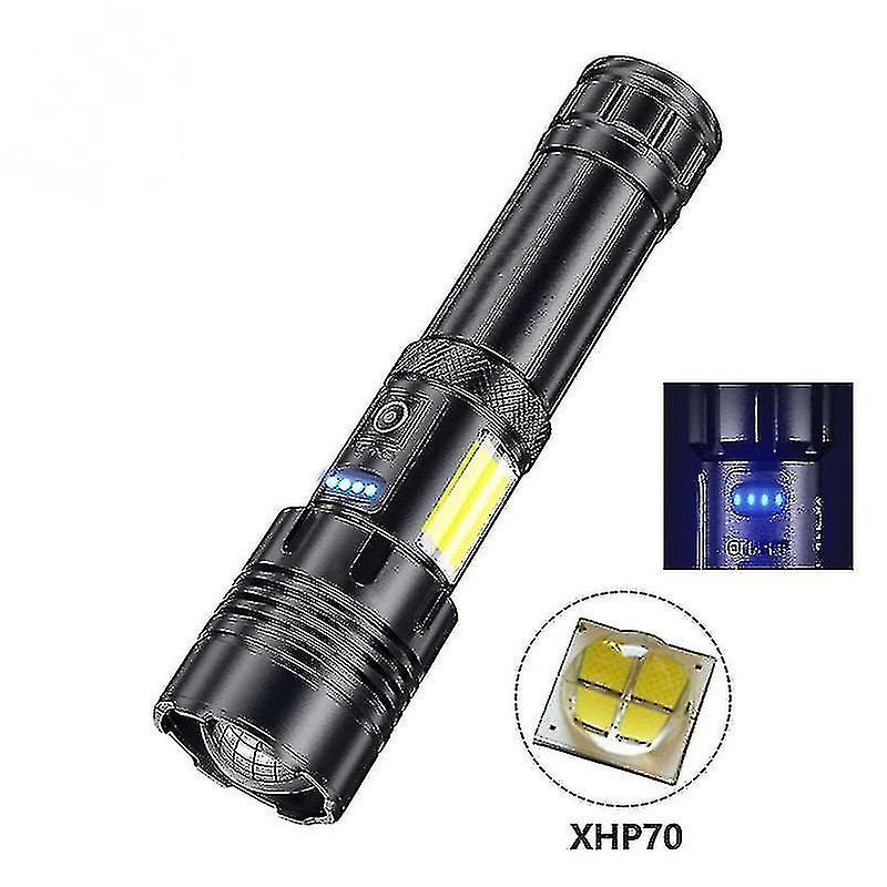 Powerful Flashlight， Outdoor Dedicated Strong Light Flashlight P70 Usb Charging Ultra-bright Long-ra