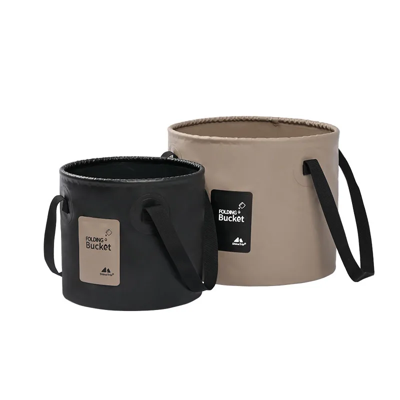 PVC mesh clip fabric 10L/20L multifunctional food storage water outdoor picnic camping hiking portable folding camping bucket