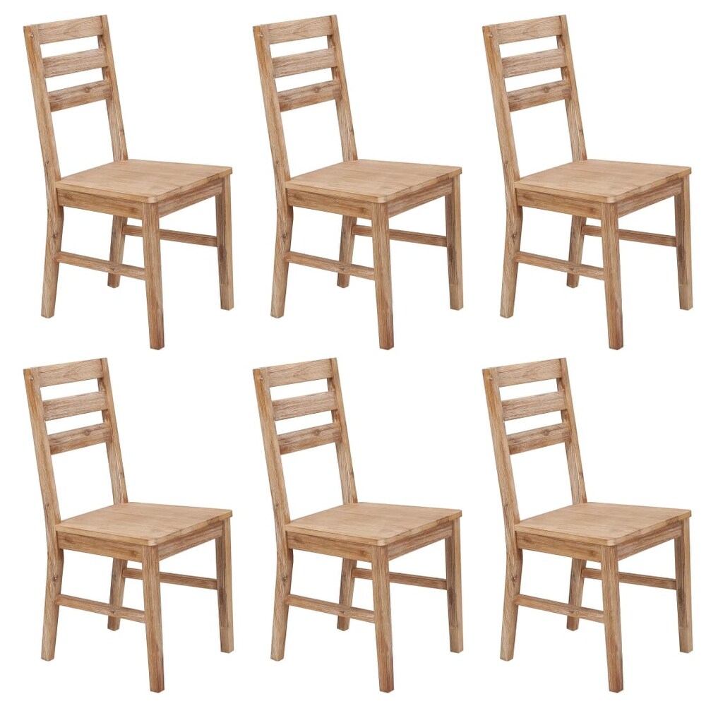 vidaXL Dining Chairs 6 pcs Solid Acacia Wood