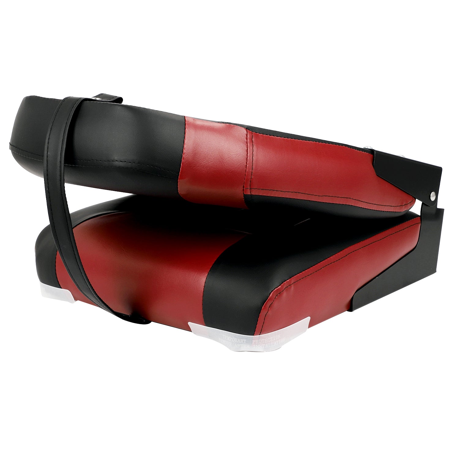 NORTHCAPTAIN S1 Deluxe High Back Folding Boat Seat，Stainless Steel Screws Included，Black/Wine Red(2 Seats)