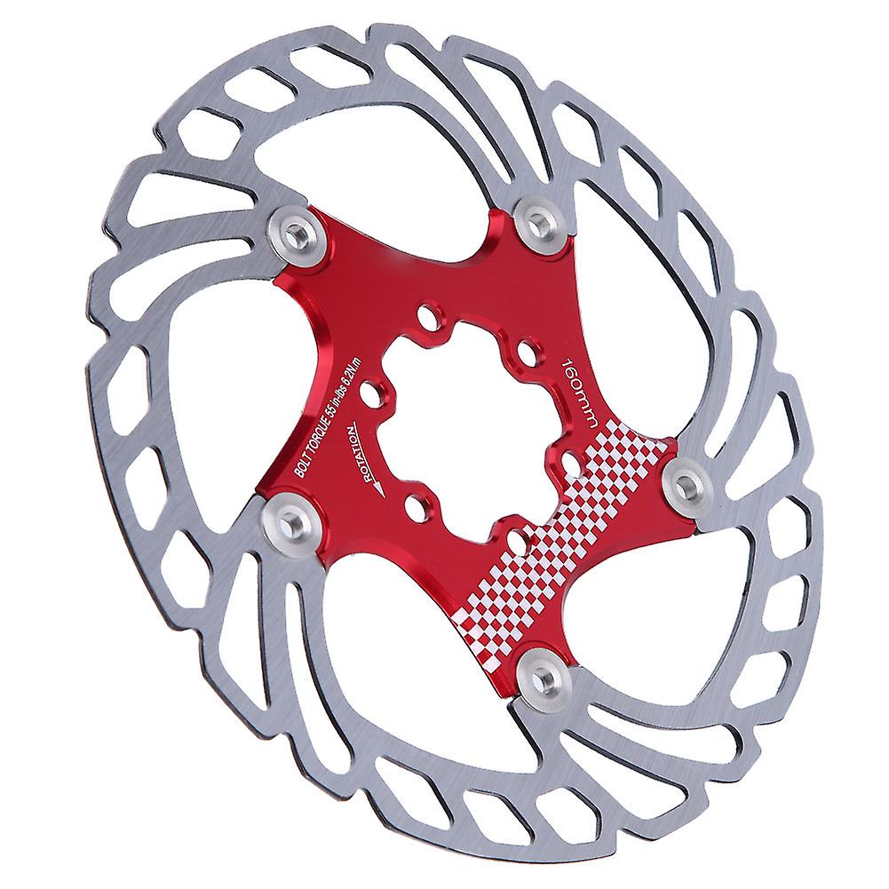 160mm Floating Disc Six Bolts Bicycle Mountain Bike Brake Disc Cycling Accessoryred+silver