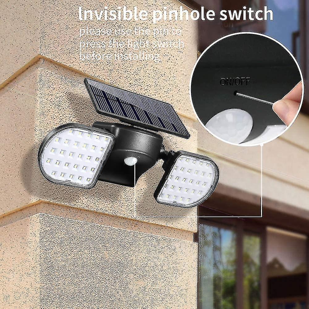 Solar Lights Outdoor， 56 Led Solar Light Outdoor With Motion Sensor Security Lights Solar Powered Wa