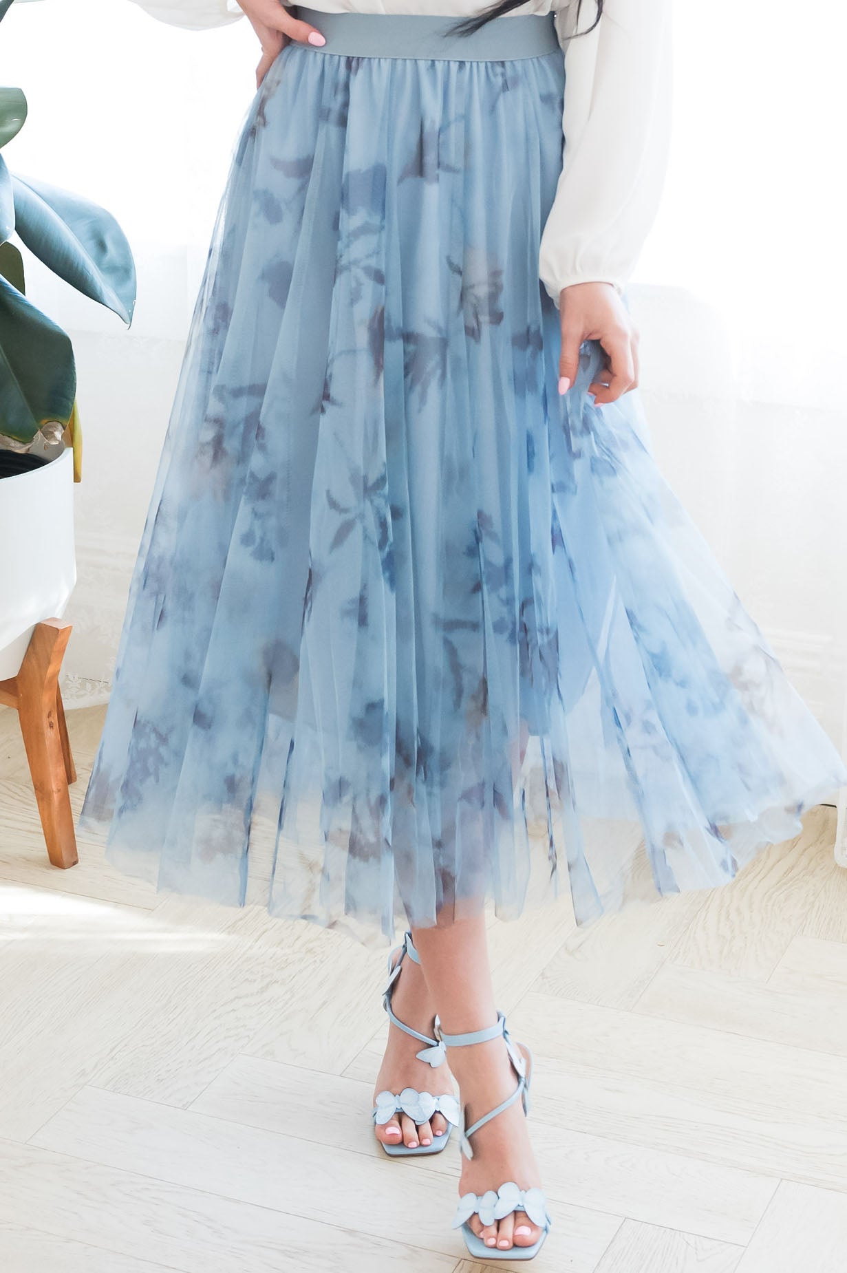 Blooming Buds Modest Tulle Skirt