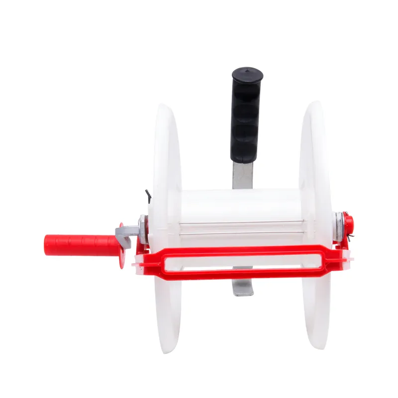 Customized easily assembled plastic geared electric fence reel for polywire