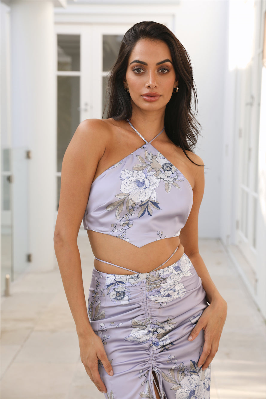 Romantic Nights Crop Top Lilac