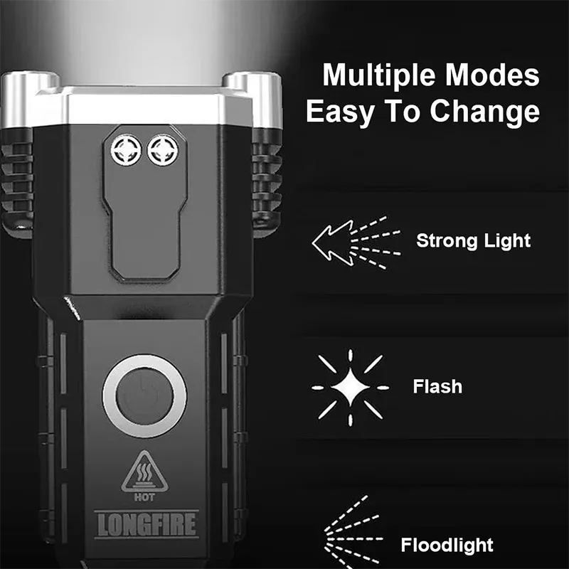 48% 0FF 🔥🔥 - Super Bright Rechargeable LED Handheld Flashlight Portable