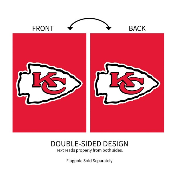 Evergreen Kansas City Chiefs Garden Applique Flag 12 5 X 18 Inches Outdoor Sports Decor For Homes And Gardens