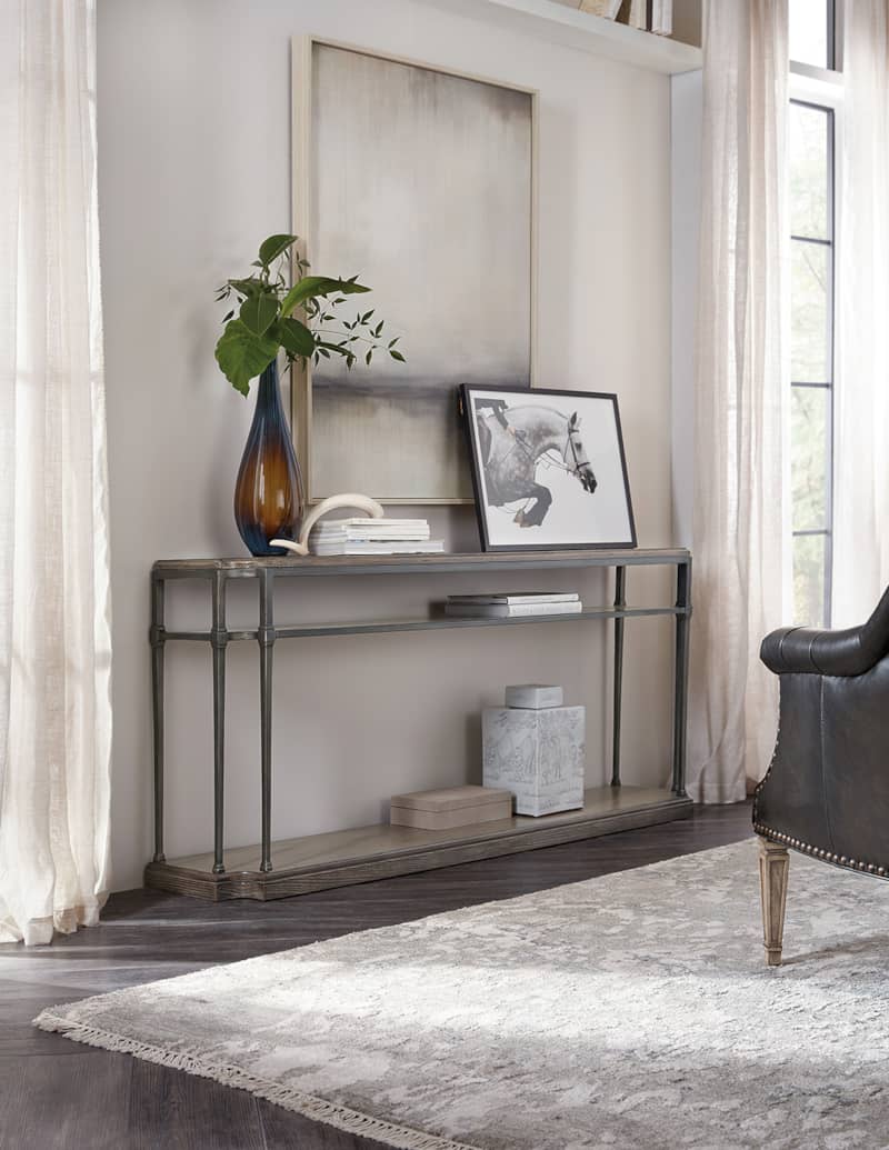 Hooker Furniture Living Room Woodlands Console Table With Metal