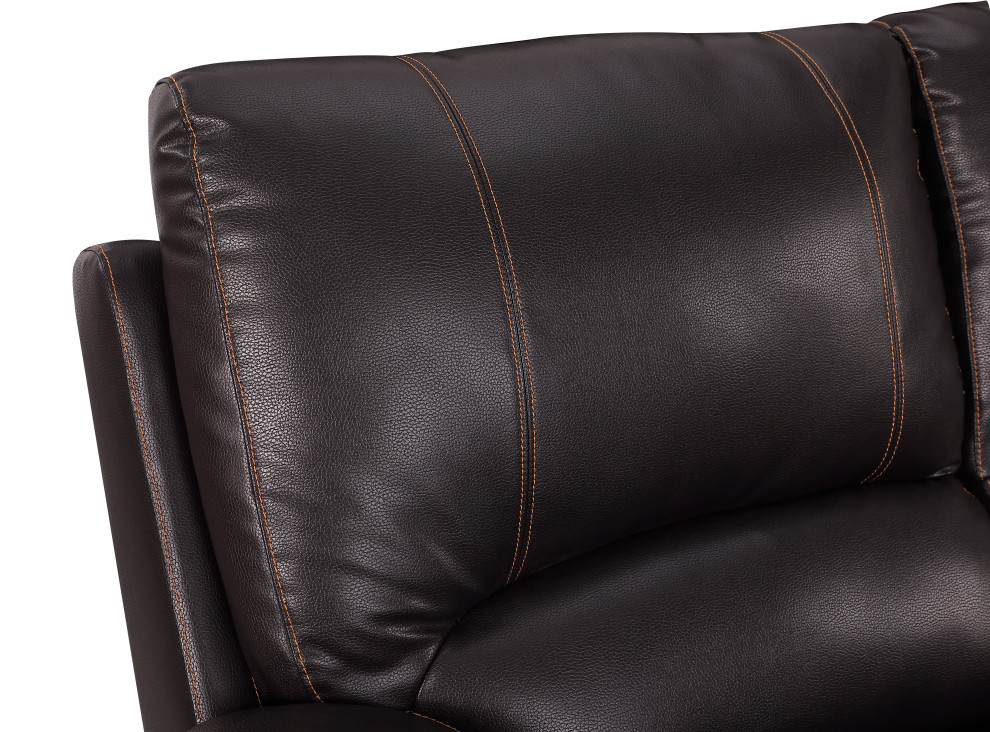 Anthony Leather Air Match Sofa   Contemporary   Sofas   by Luxuriant Furniture  Houzz