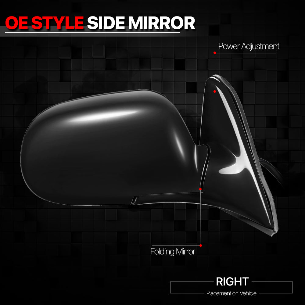 For 1993 to 1997 Toyota Corolla Right Passenger Side Car Mirror Power Adjustment Rear View Door Espejos 94 95 96