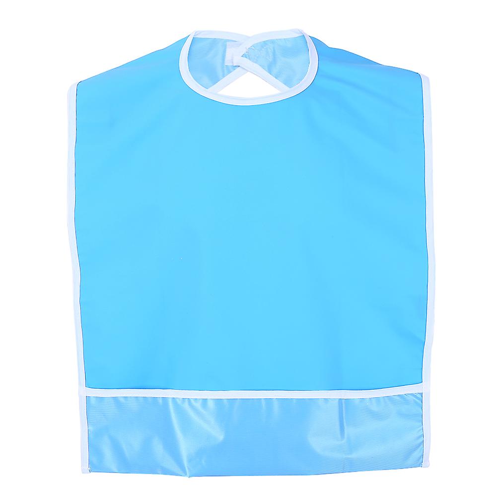 Waterproof Adult Elder Mealtime Bib Clothes Clothing Protector Dining Aid (sky Blue)