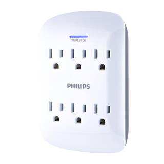 Philips 6-Outlet Surge Protector Tap SPP3461WA37