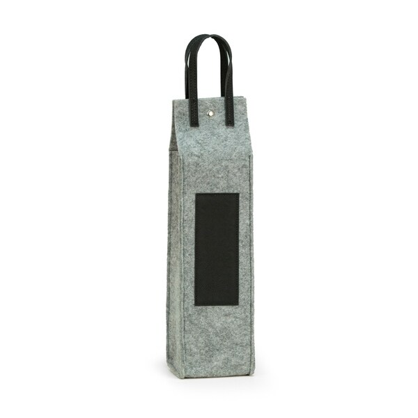 Wine Caddy - Grey Felt/Black Triming