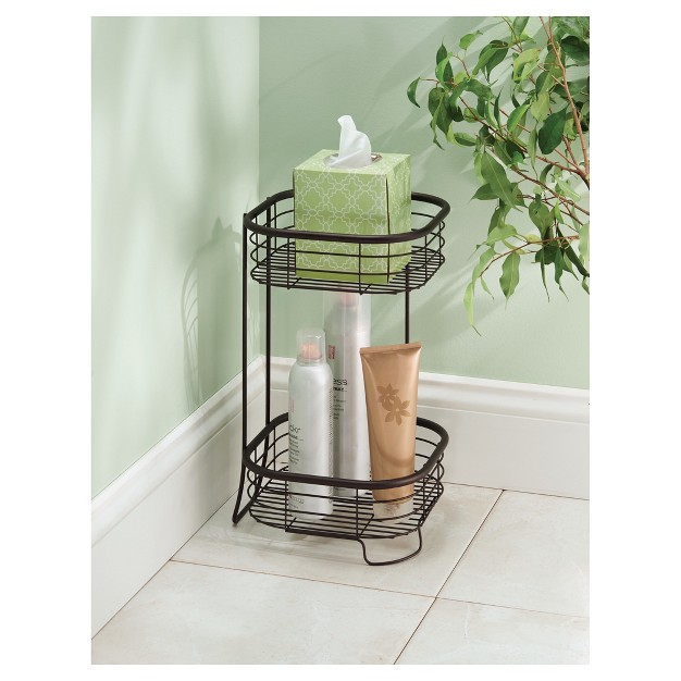 Idesign Square Free Standing Or Shower Storage Shelves Bronze