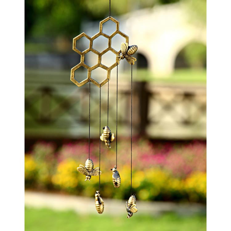 Aluminum Bees and Honeycomb Windchime