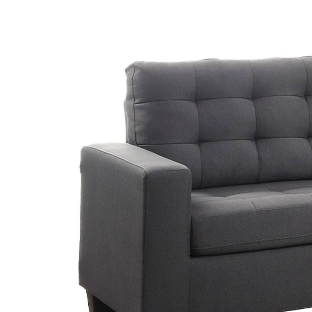 Earsom Linen Sofa Gray Acme Furniture