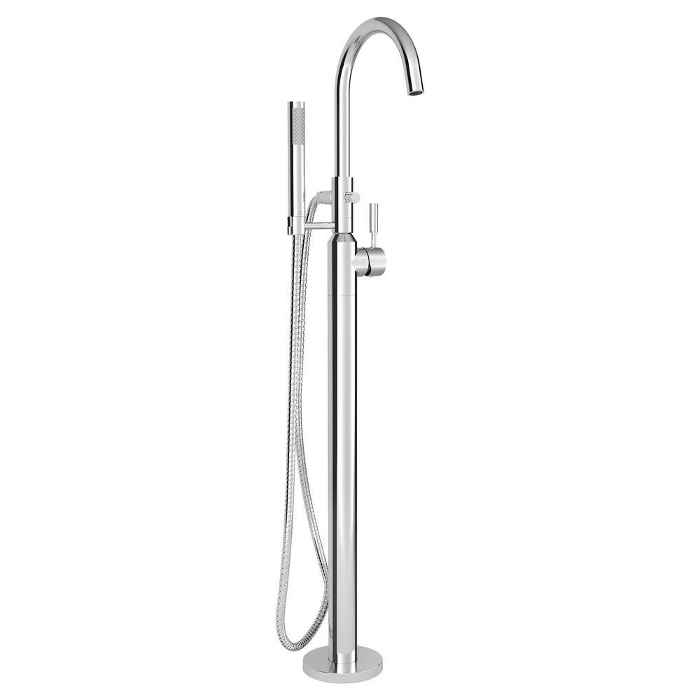 American Standard Cadet Single-Handle Freestanding Roman Tub Faucet with Hand Shower in Polished Chrome 2764951.002