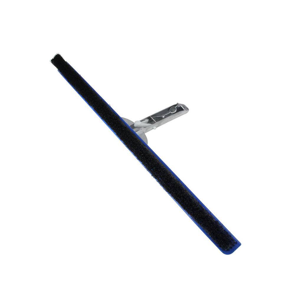 Pool Central 24 in. Blue Curved Nylon Bristle Pool Wall Brush with Aluminum Handle 32756636