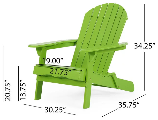 Transitional Adirondack Chair  Acacia Wood Frame With Slanted Seat   Contemporary   Adirondack Chairs   by Decorn  Houzz