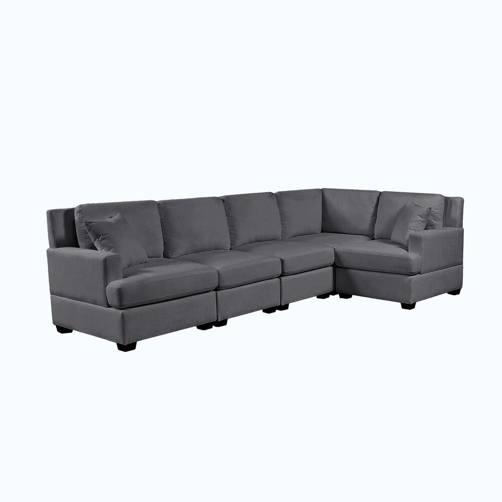 Sectional Modular Sofa with 2 Tossing cushions