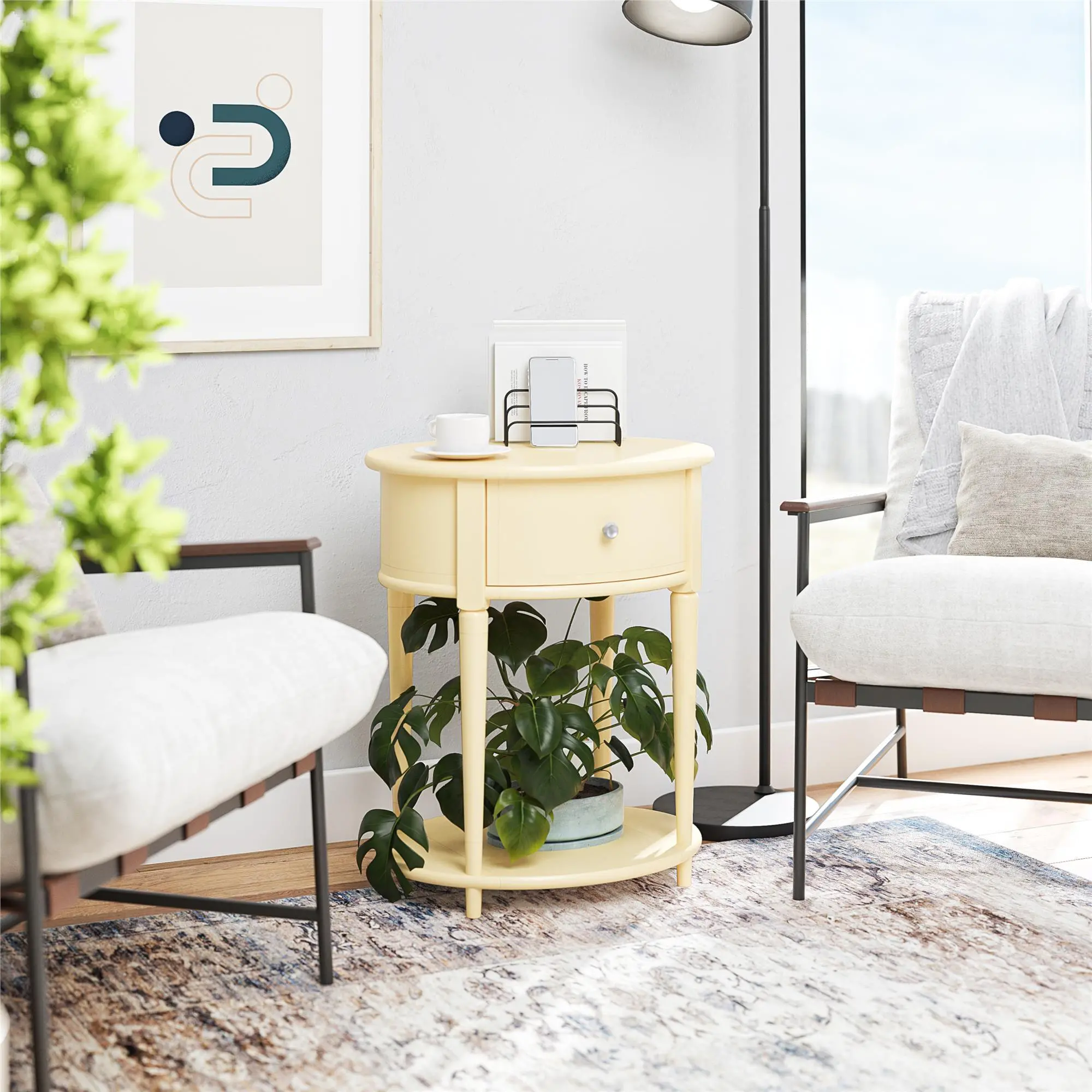 Aurora Light Yellow End Table