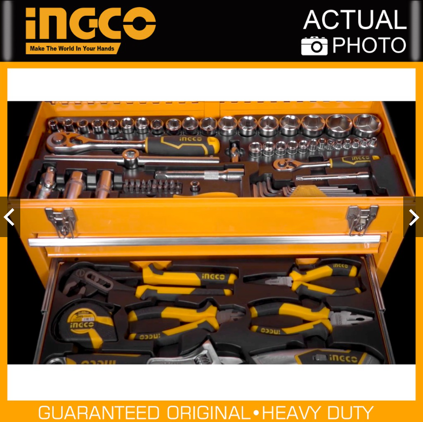 Ingco HTCS220971 97pcs Industrial Hand Tool Chest Set _H