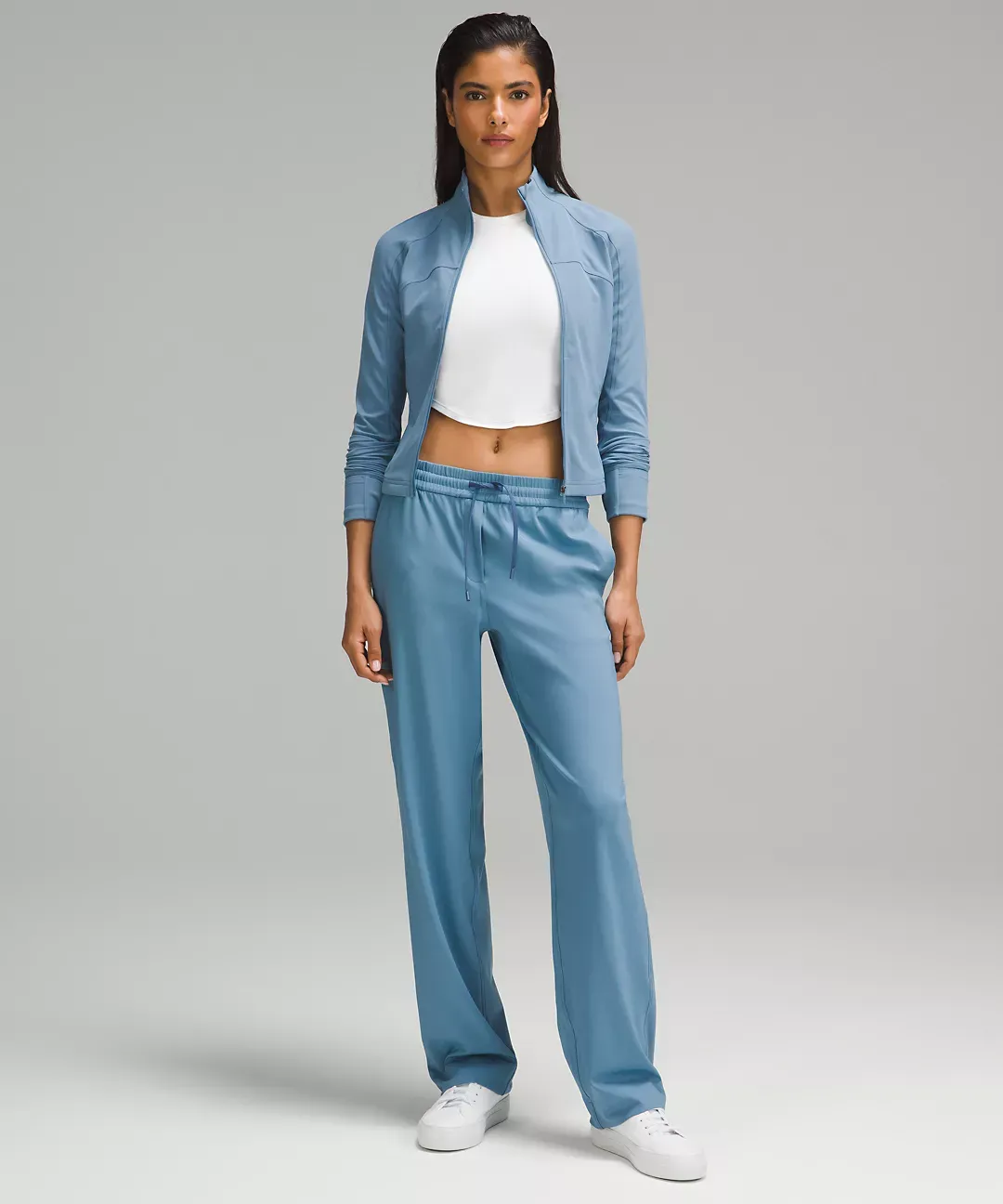 Full Length Straight-Leg Mid-Rise Pant