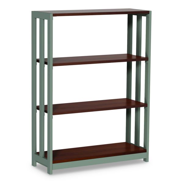 Linea Italia Trento Line Bookcase， Three-Shelf， 31.5w x 11.5d x 43.25h， Cherry