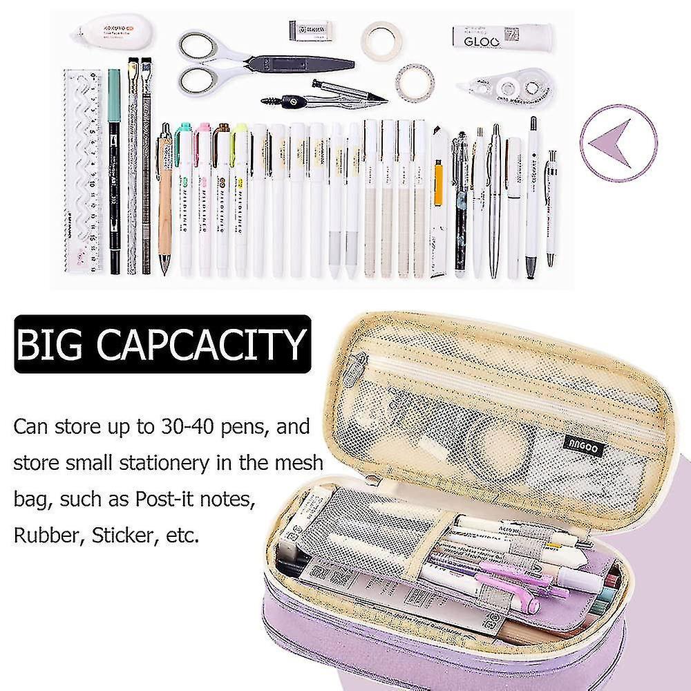 Pencil Case Large Capacity Foldable Pen Pencil Pouch Zipper Stationery Organizer