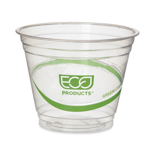 Eco-Products GreenStripe Renewable and Compostable Cold Cups Convenience Pack， 9 oz， Clear， 50/Pack (EPCC9SGSPK)