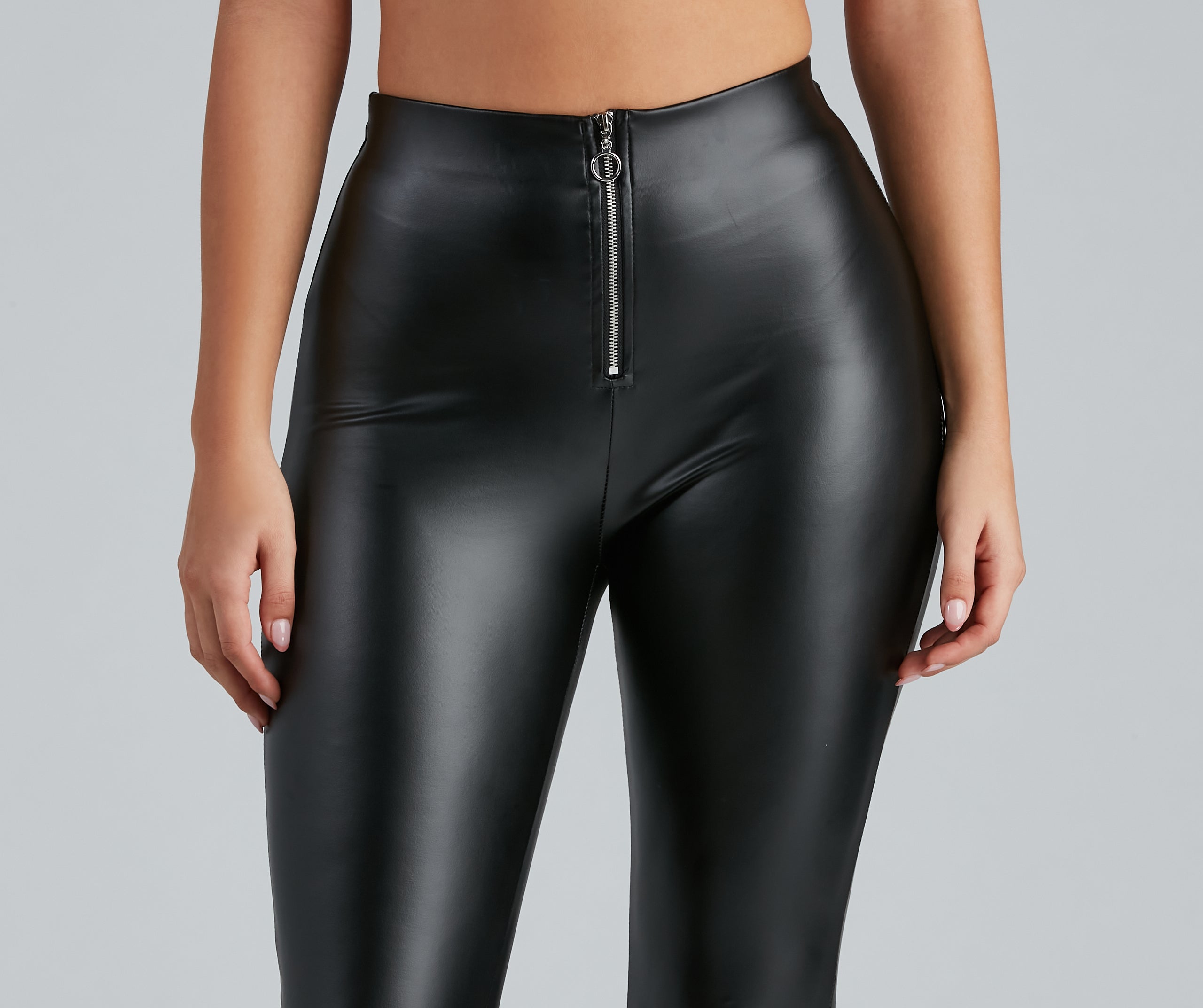 Steal The Scene High Waist Faux Leather Leggings