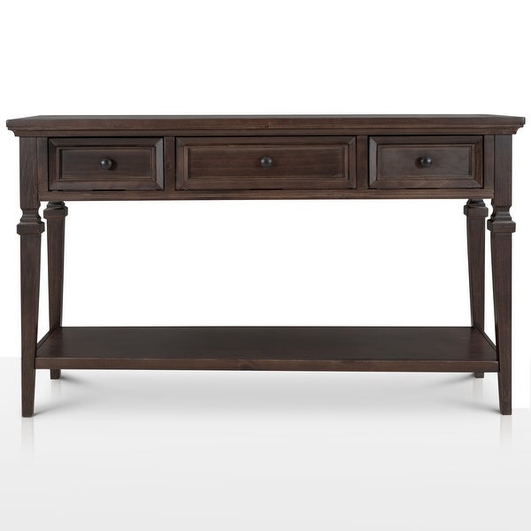 Leah Console Table with Three Drawers and Open Shelf - 50“L x 15”W x 30”H