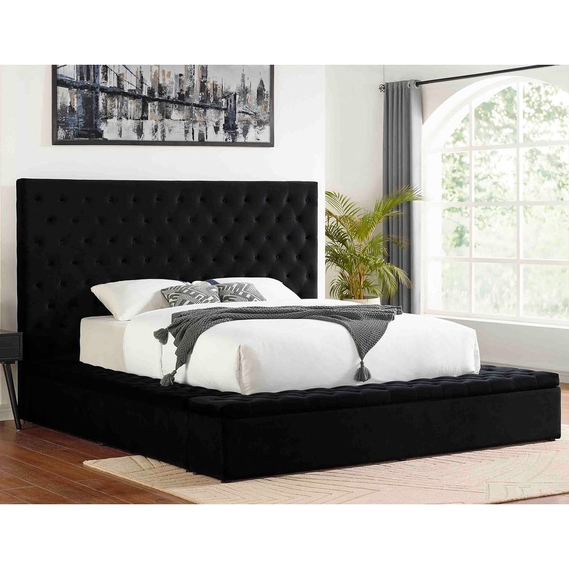 Best Master Furniture Rachel High Profile Upholstered Platform Bed