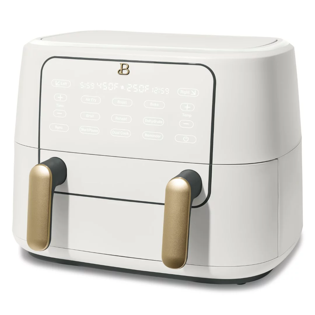 Beautiful 9QT TriZone Air Fryer， White Icing by Drew Barrymore