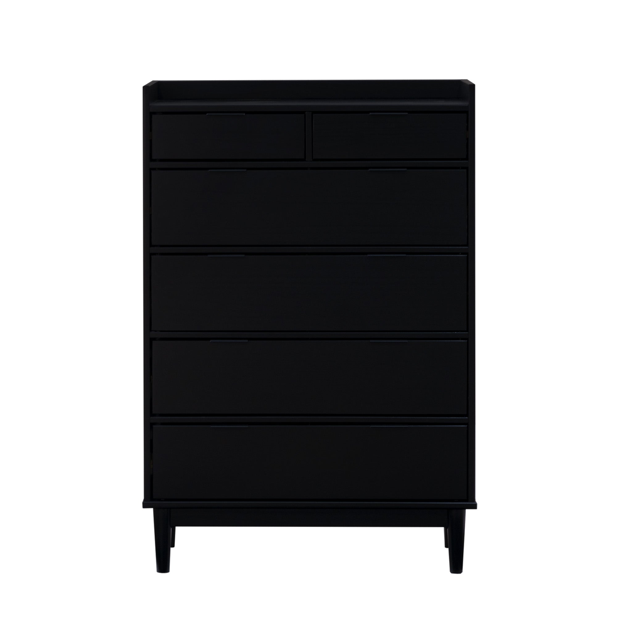 Manor Park Mid-Century Modern 6-Drawer Wood Dresser, Solid Black