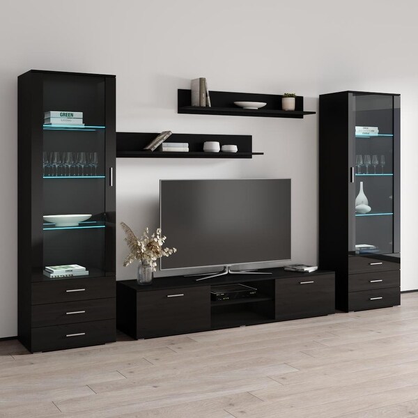 Soho 4 Modern Wall Unit Entertainment Center