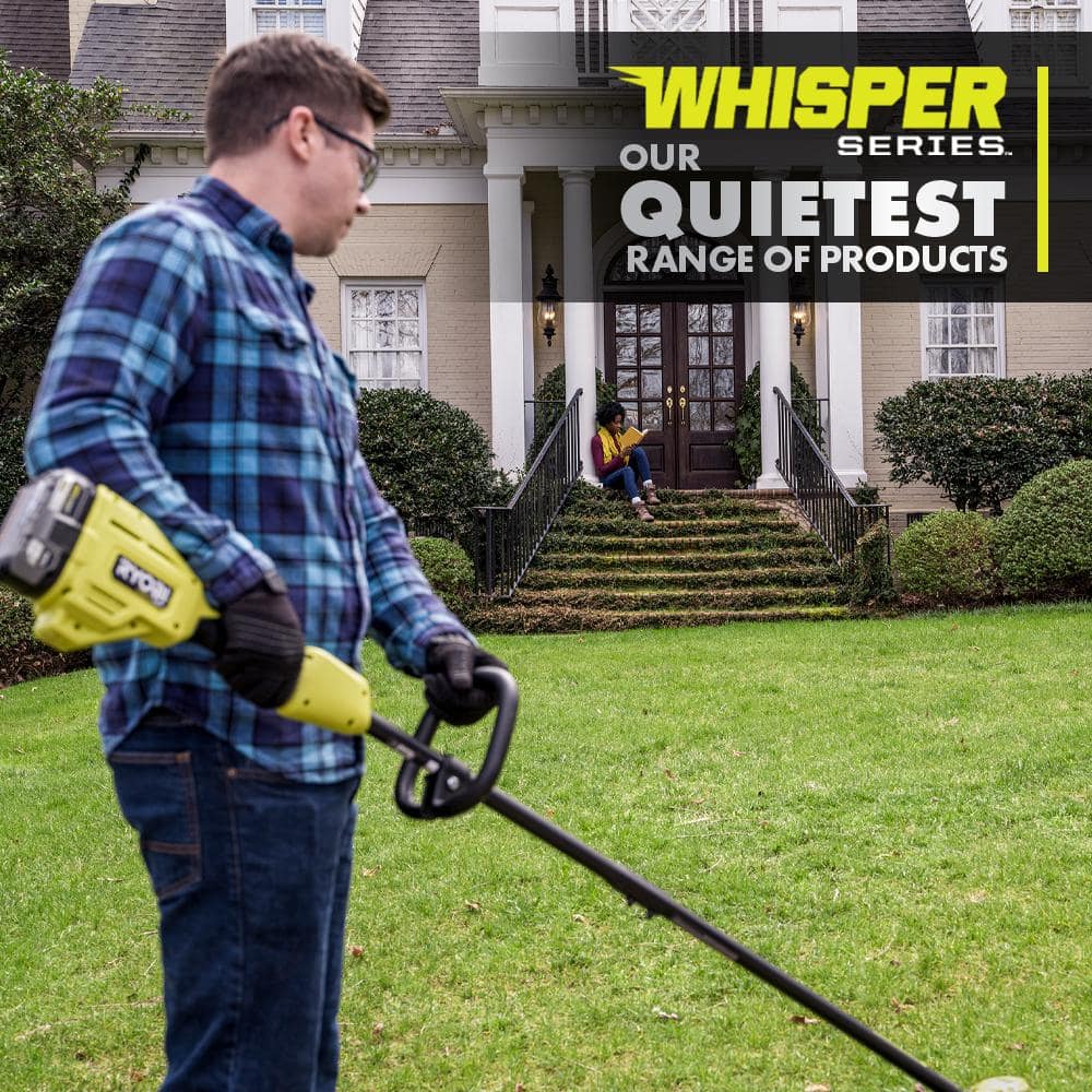 RYOBI ONE HP 18V Brushless Whisper Series 15 in Cordless Battery String Trimmer