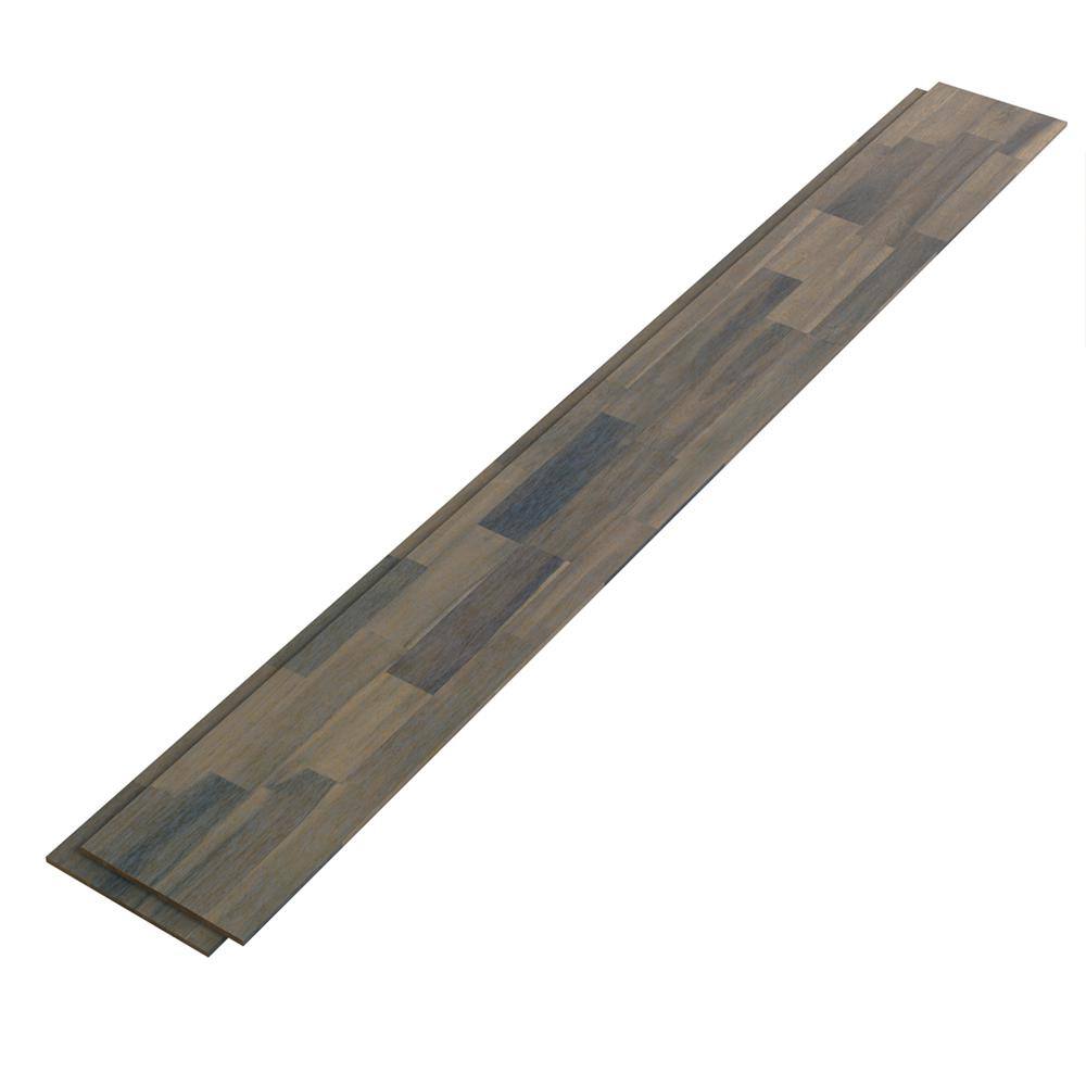 Interbuild 48 in. L x 6 in. W x 0.4 in. T Solid Acacia Shiplap Wall Boards Dusk Grey (5 per Package - 8.75 sq. ft. Coverage) 673138