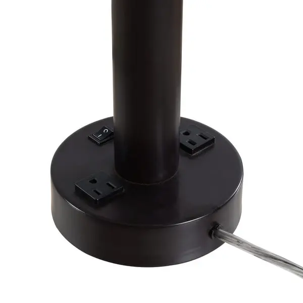 Nora Oil Rubbed Bronze Table Lamp - 2 Outlets